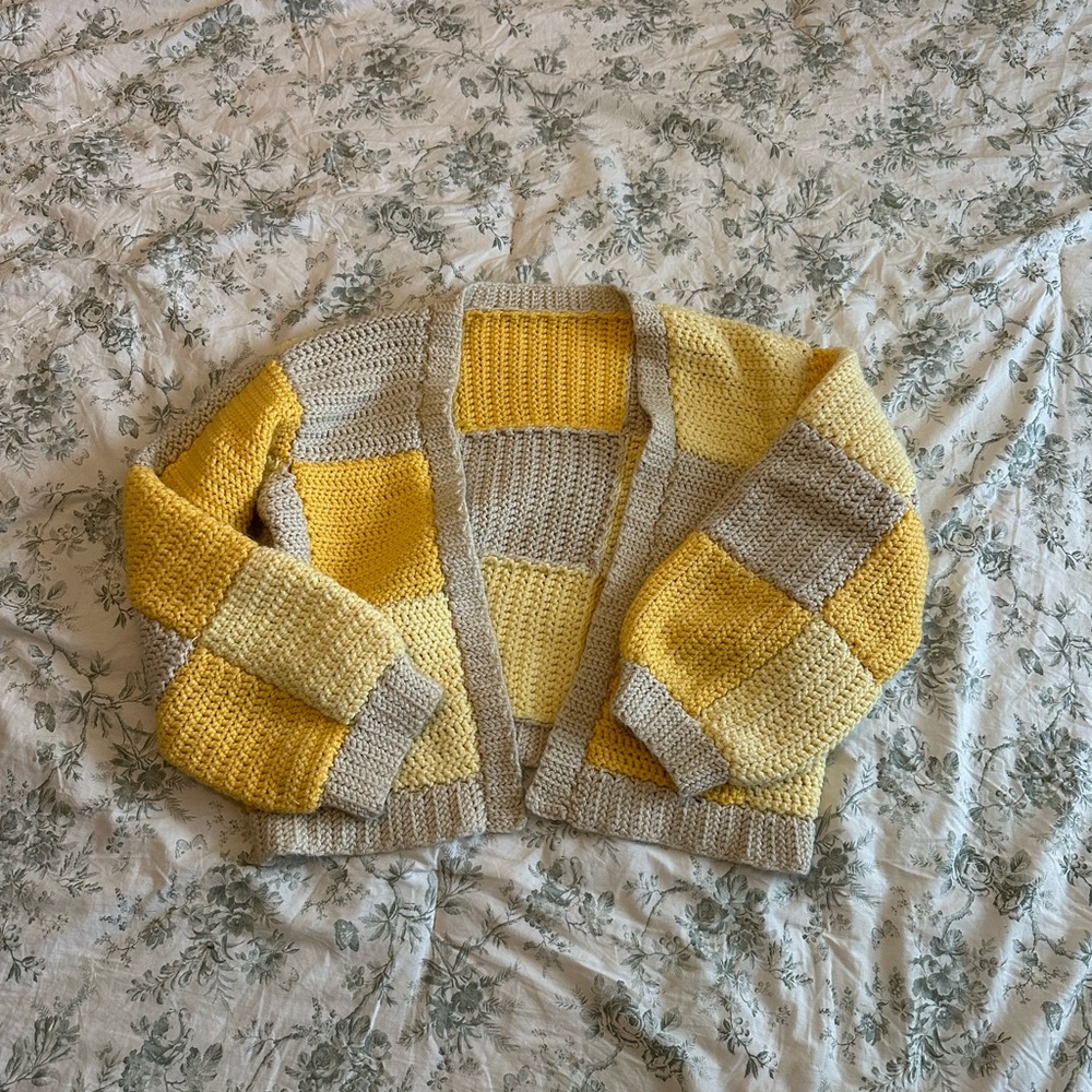 Color Block Open Front Cardigan